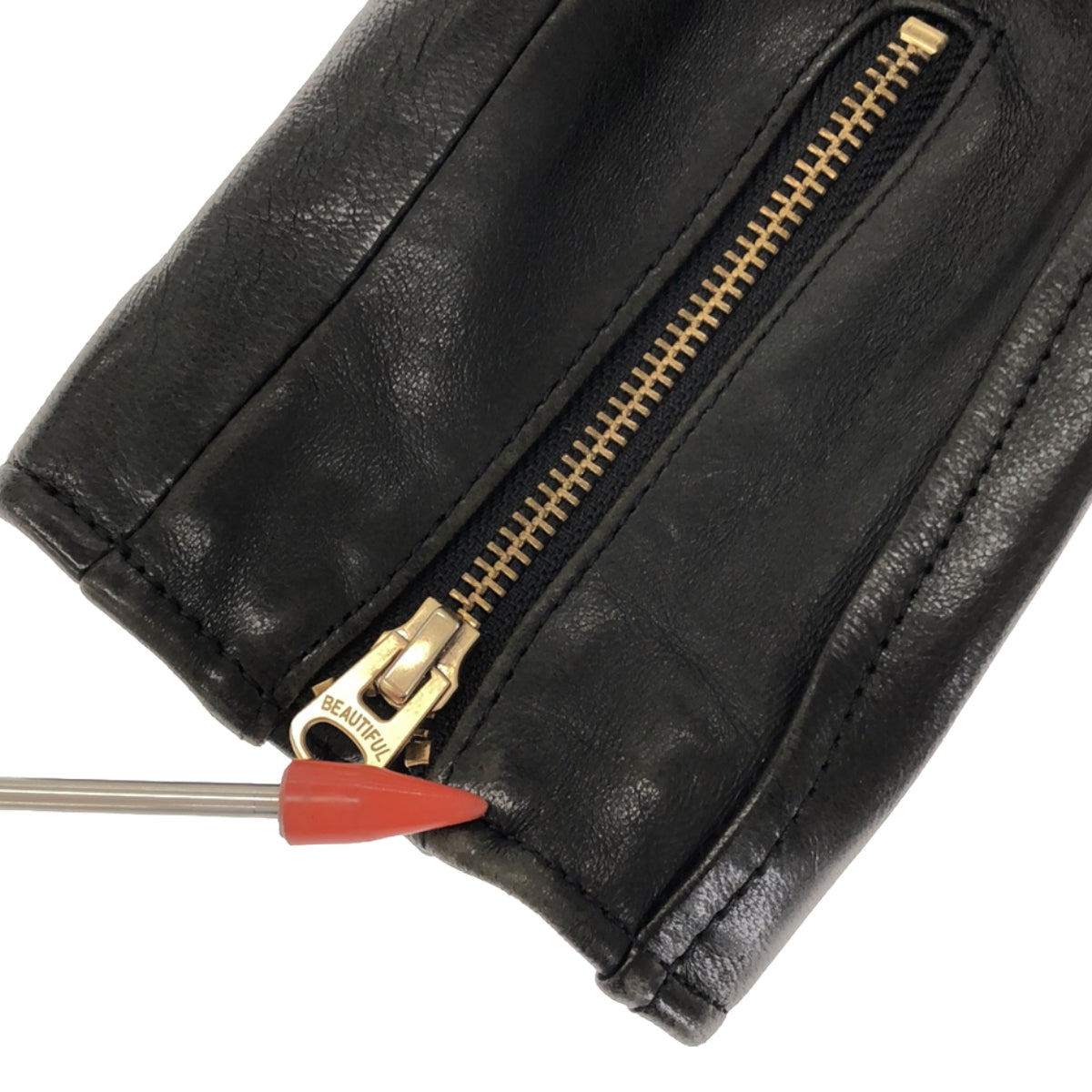 beautiful people / 뷰티풀 피플 | 가죽 더블 라이더스 재킷 | 140 | 블랙 | 여성