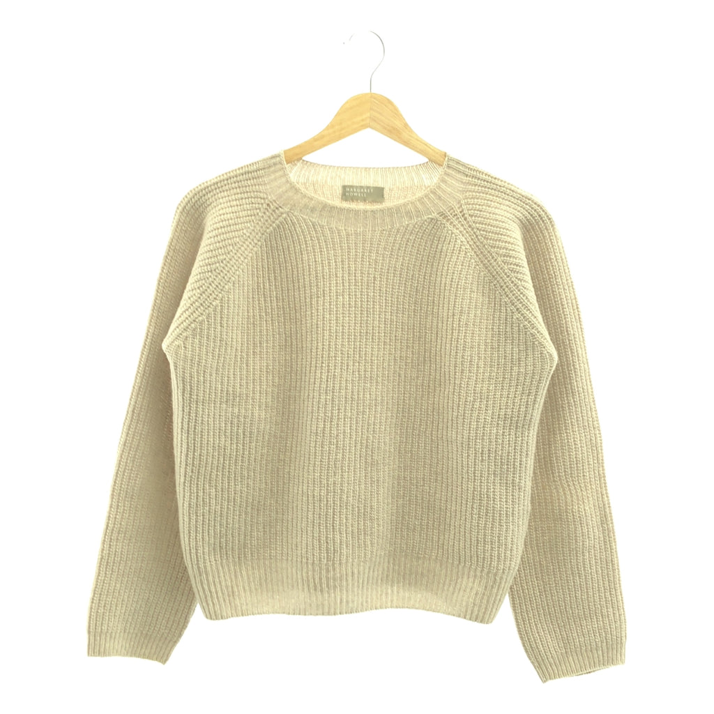 MARGARET HOWELL / マーガレットハウエル | スコットランド製 カシミヤ 畦編み クルーネックニット | 2 | レディース