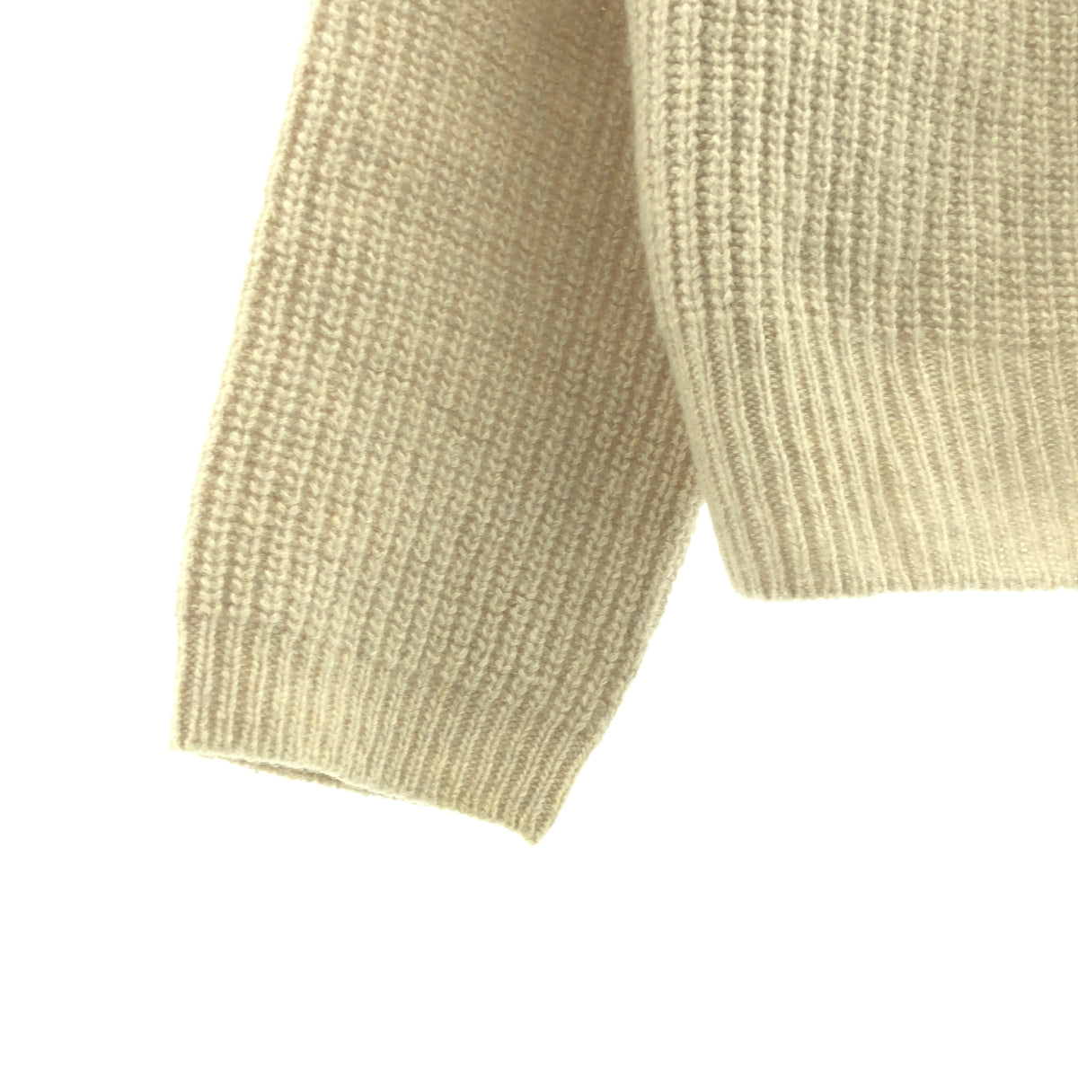 MARGARET HOWELL / マーガレットハウエル | スコットランド製 カシミヤ 畦編み クルーネックニット | 2 | レディース