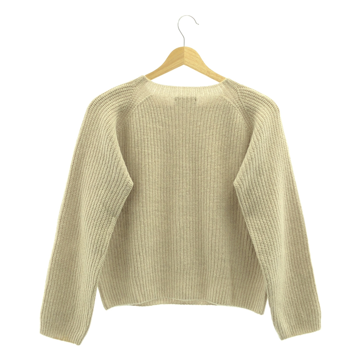 MARGARET HOWELL / マーガレットハウエル | スコットランド製 カシミヤ 畦編み クルーネックニット | 2 | レディース