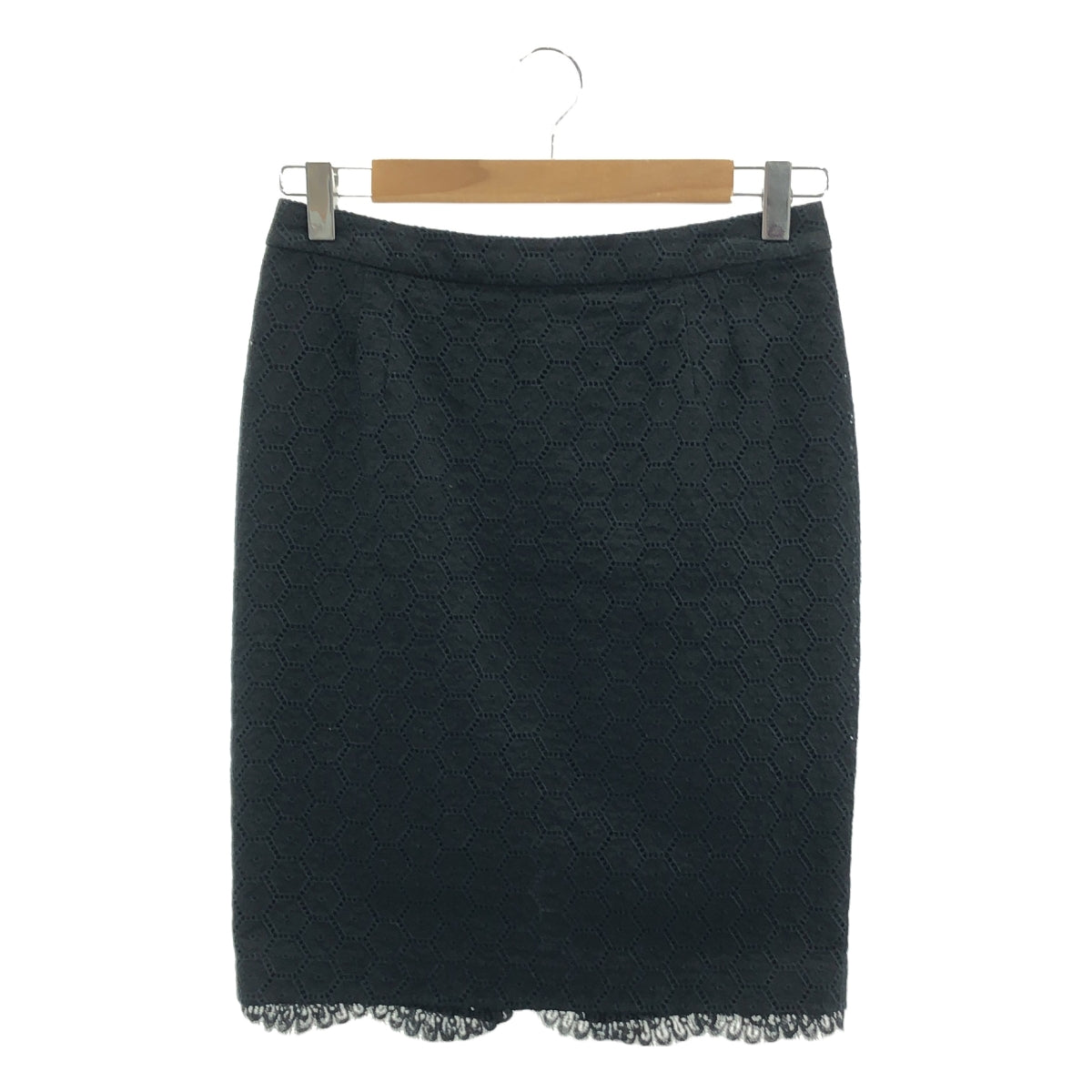 Blumarine / 불마린 | 컷 워크 레이스 백 Zip 스커트 / 총 안감 | 40 | 블랙 | 여성