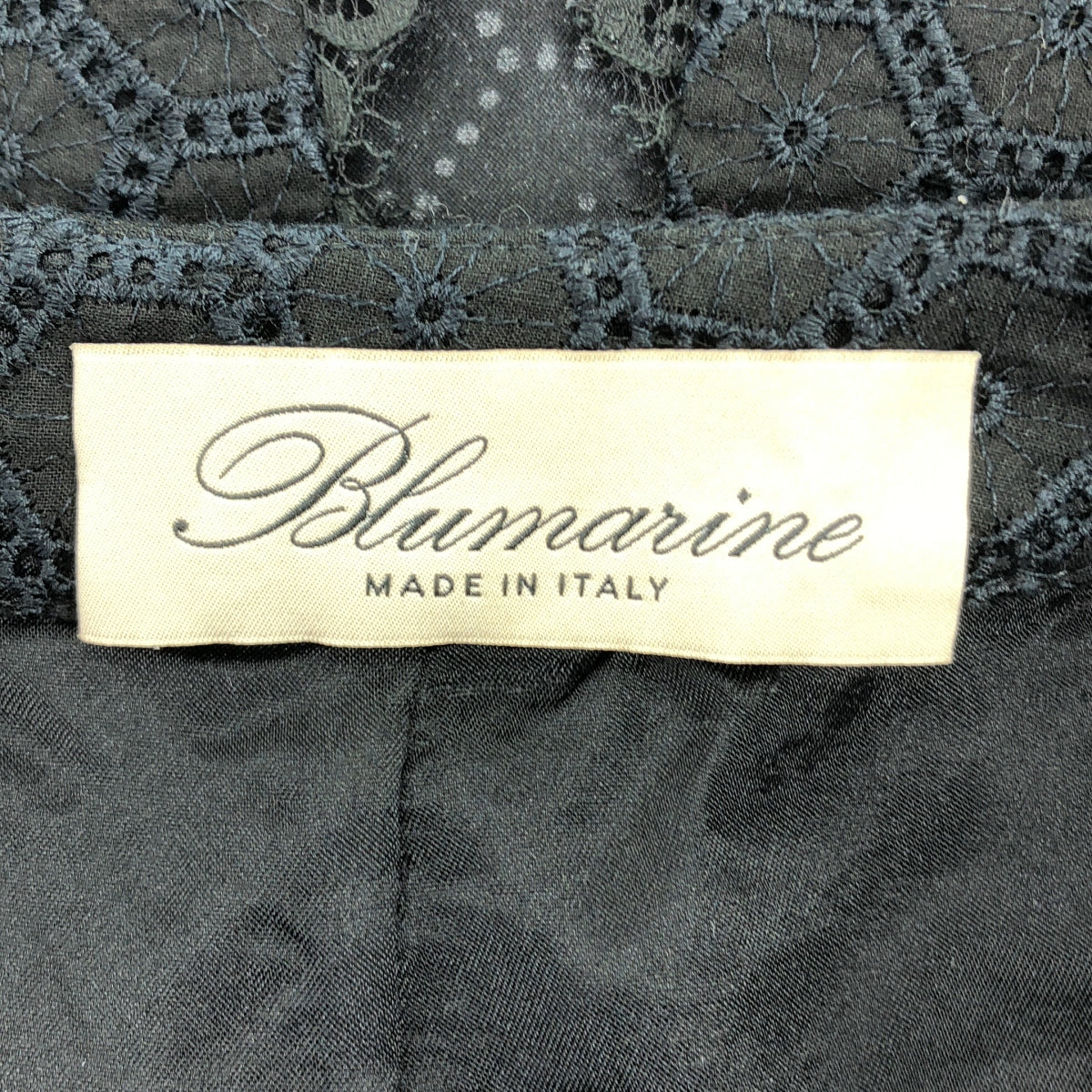 Blumarine / ブルマリン | カットワーク レース バックジップ スカート / 総裏地 | 40 | ブラック | レディース