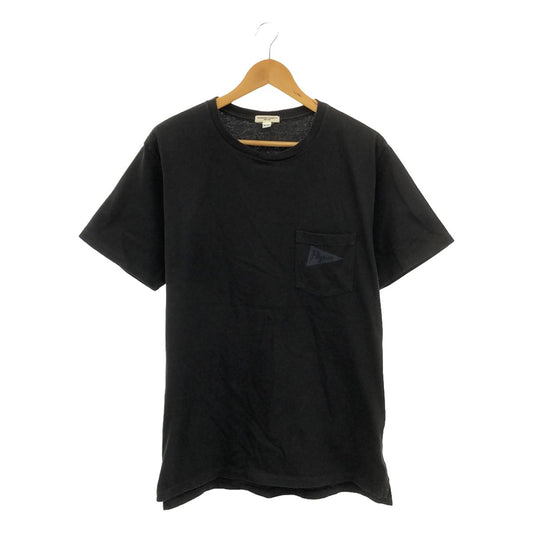 Engineered Garments / エンジニアドガーメンツ | × Pilgrim ピルグリムコラボ ロゴプリント ポケットTシャツ | XL | ブラック | メンズ