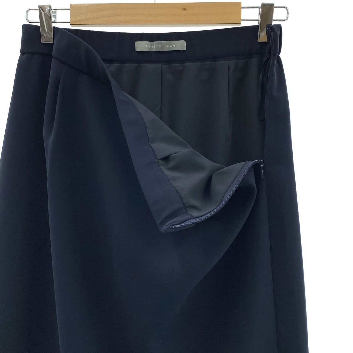 theory luxe | CARELLE LUVE 後開衩褶皺鉛筆裙 | 尺寸 42 |