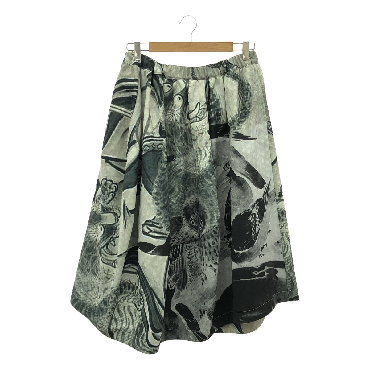 COMME des GARCONS | 2018SS | Polyester all-over animal print drawstring voluminous skirt | S | Women's