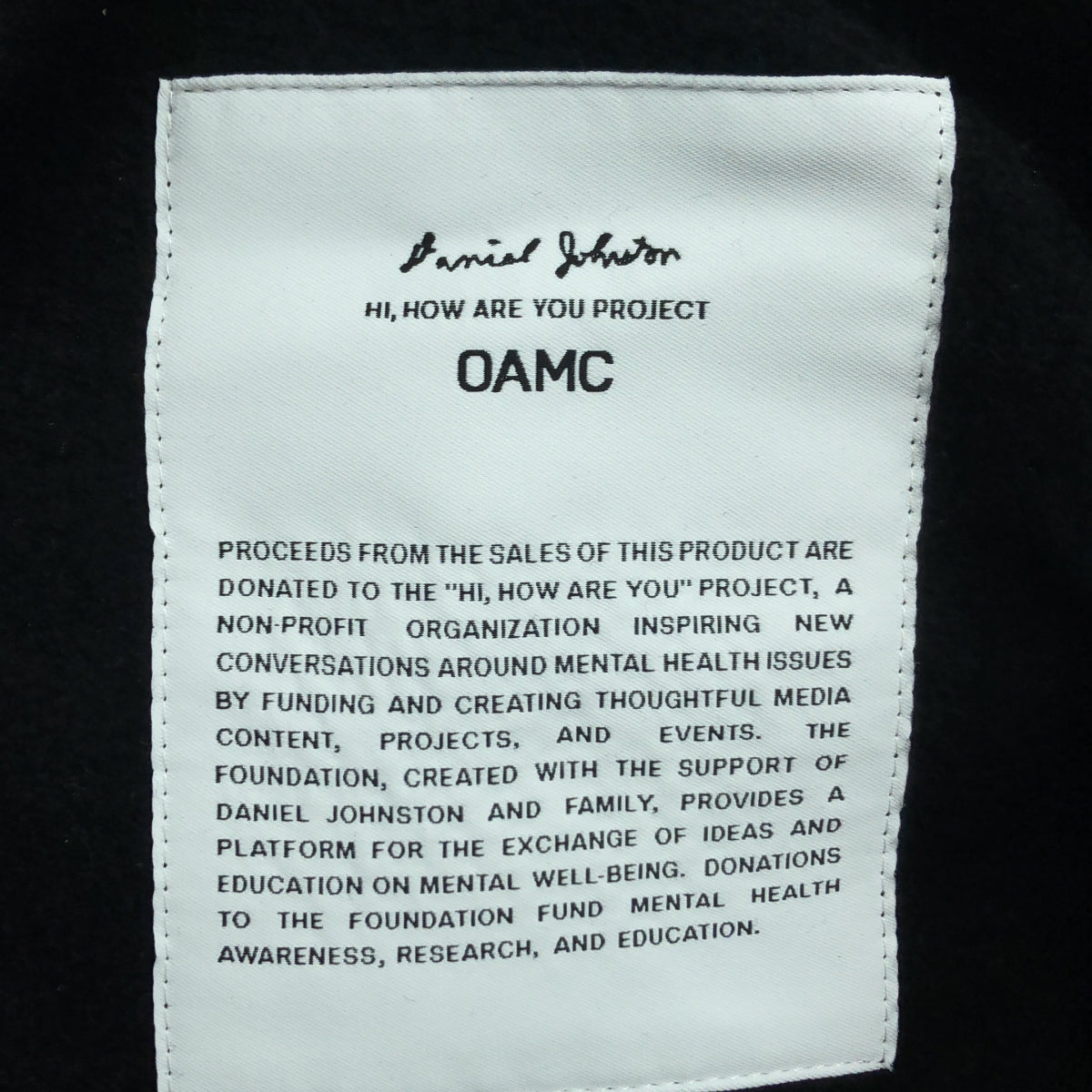 OAMC / OAMC | × DANIEL JOHNSTON / HI.HOW ARE YOU? HOODIE 連帽衫 | S | 男款