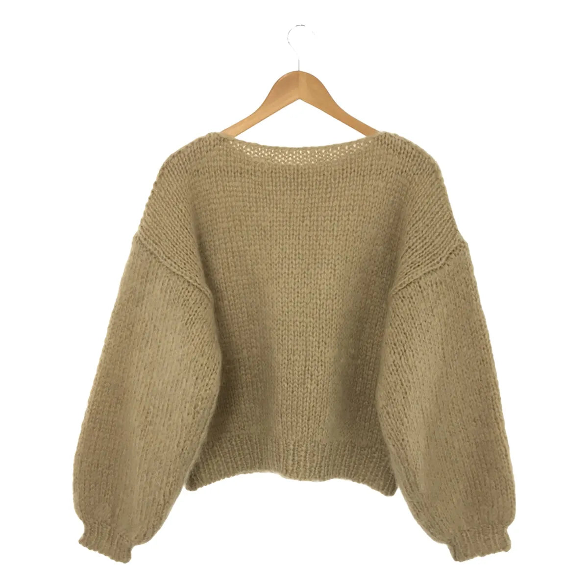 NOWOS / ノーウォス | モヘア ローゲージ クルーネックニット | ベージュ | レディース