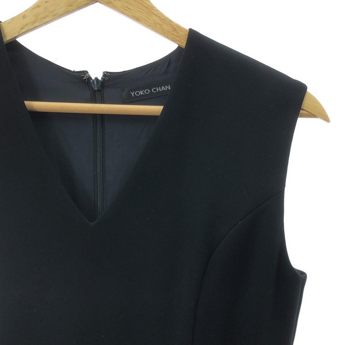 [狀況極佳] YOKO CHAN / Yoko Chan | 荷葉邊無袖洋裝 | 40碼 | 黑色 | 女款