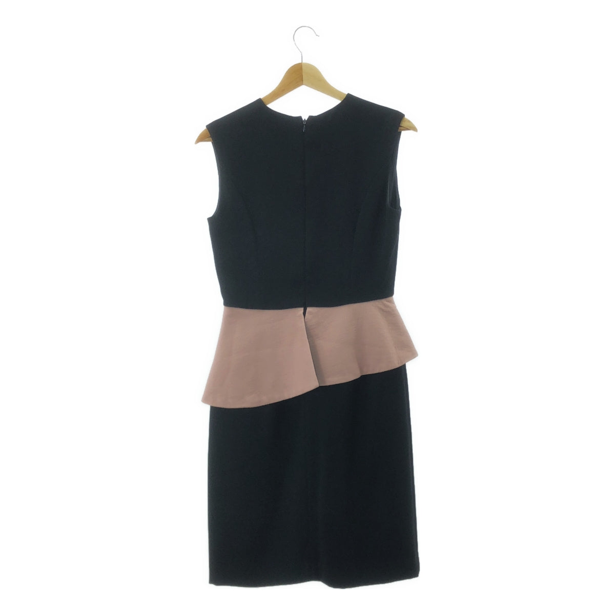 【美品】  YOKO CHAN / ヨーコチャン | ペプラム ノースリーブ ドレス ワンピース | 40 | ブラック | レディース