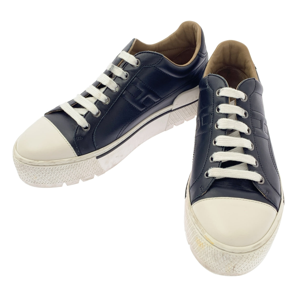 愛馬仕 | VOLTAGE H 標誌皮革運動鞋 | 尺寸 37 | 女款