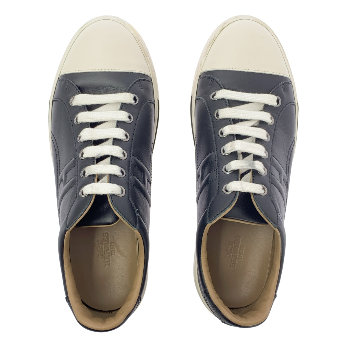 愛馬仕 | VOLTAGE H 標誌皮革運動鞋 | 尺寸 37 | 女款