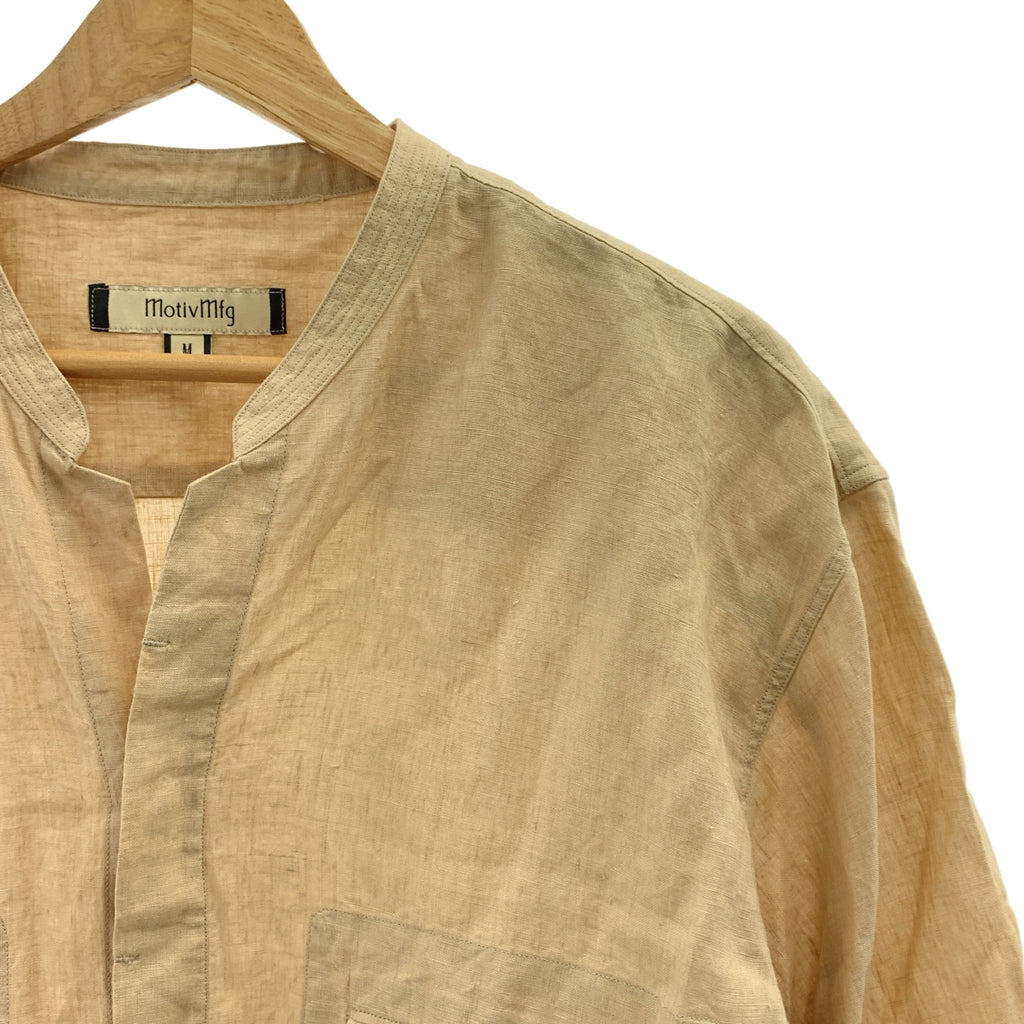 Motiv MFG / モチーフエムエフジー | Mikhail Shirt リネン バンドカラー シャツ | M | メンズ