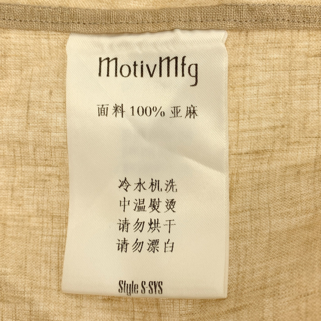 Motiv MFG / モチーフエムエフジー | Mikhail Shirt リネン バンドカラー シャツ | M | メンズ