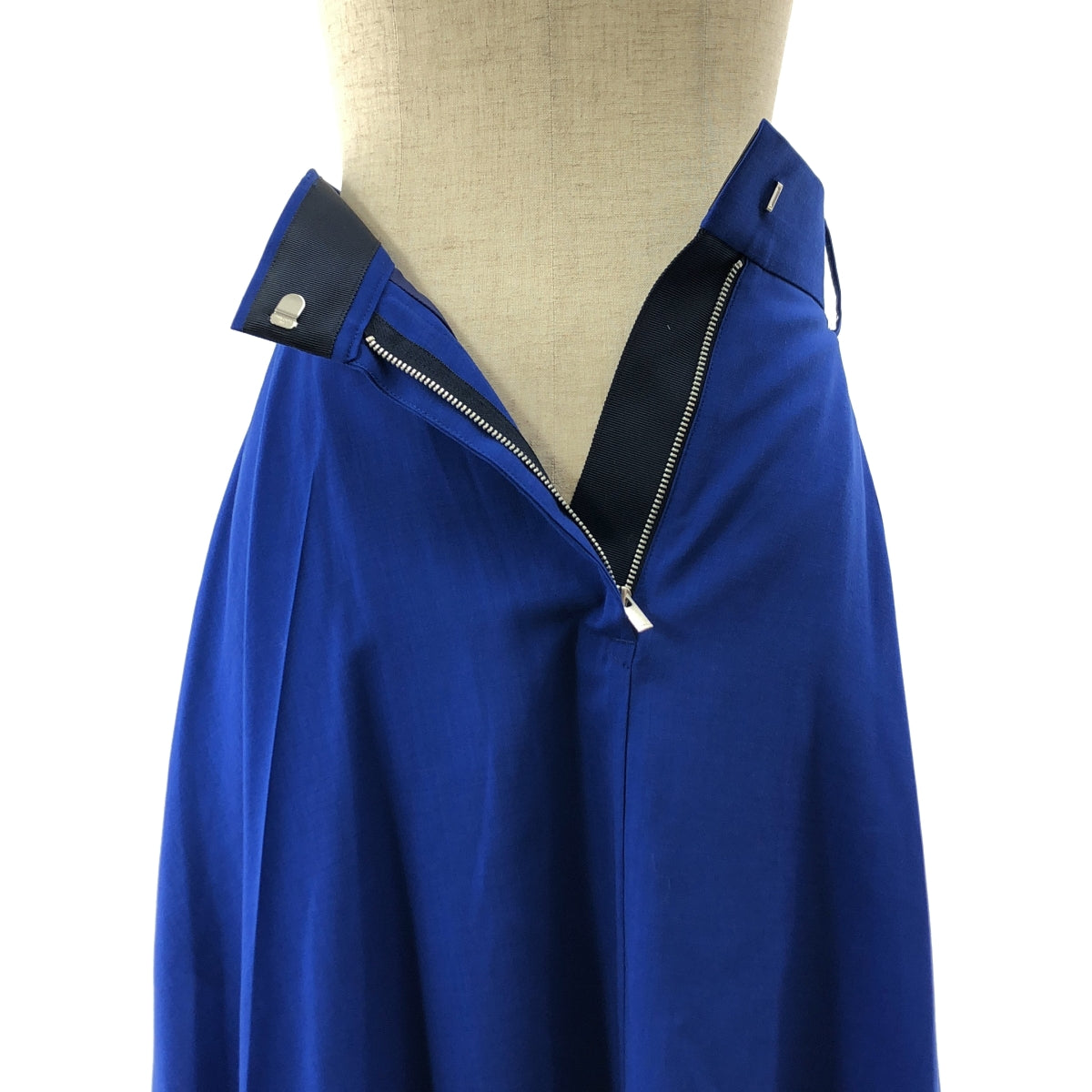 sacai | 西裝不對稱半身裙 | Sideline 不對稱半身裙 | 2 號 | 藍色 | 女款