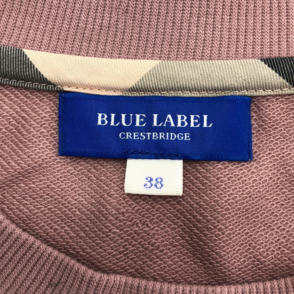 BLUE LABEL CRESTBRIDGE / ブルーレーベル・クレストブリッジ | 吊り裏毛 七分袖 スウェット カットソー | 38 | ダスティーピンク | レディース