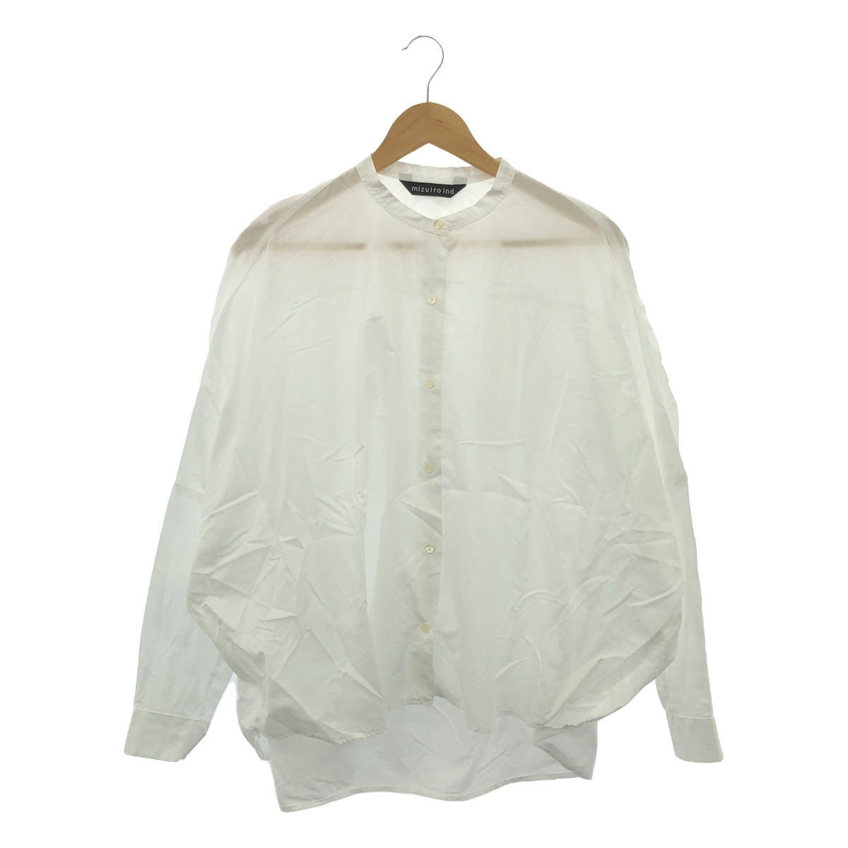 mizuiroind / Mizuiroind | Cotton back gathered stand collar shirt | F | Women's