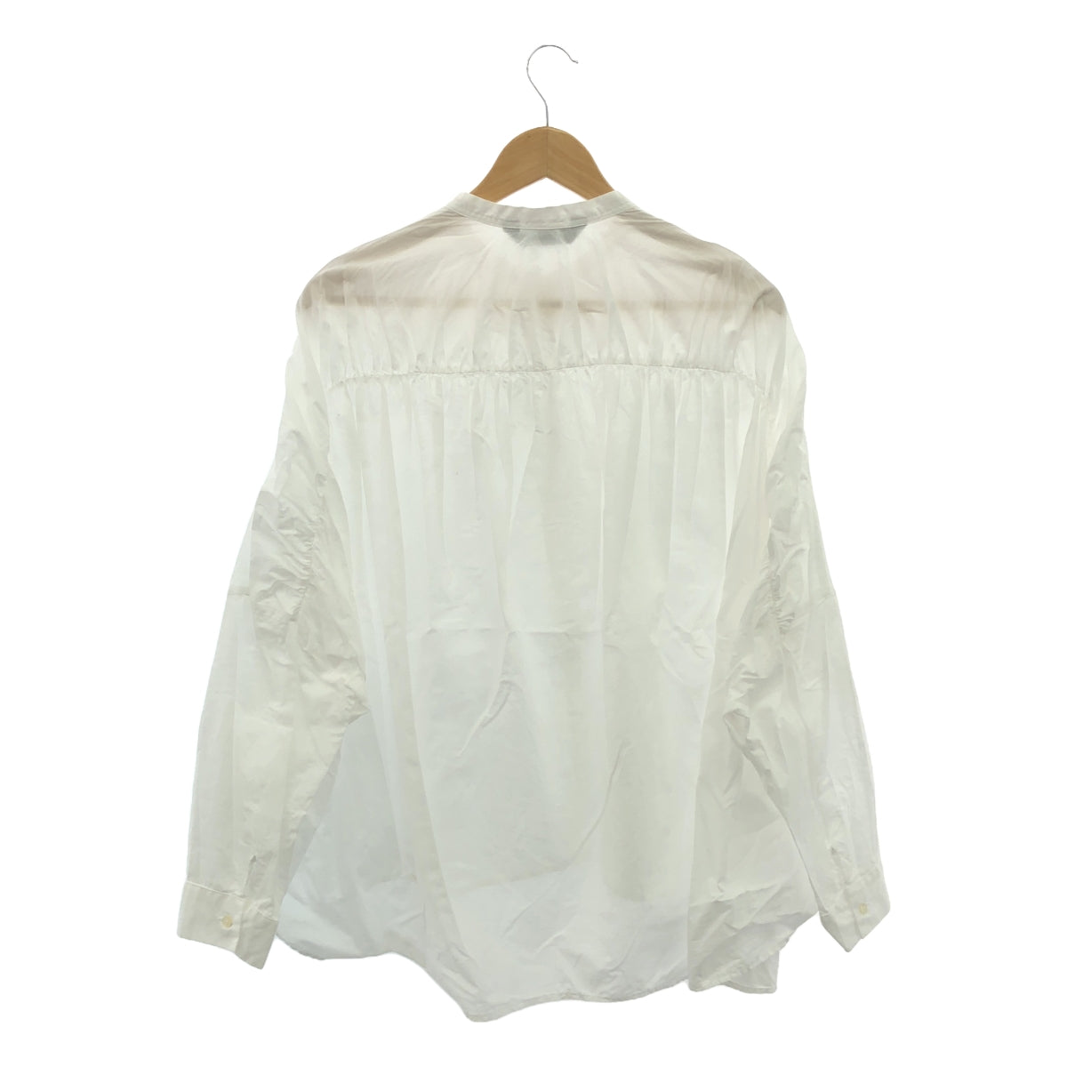 mizuiroind / Mizuiroind | Cotton back gathered stand collar shirt | F | Women's