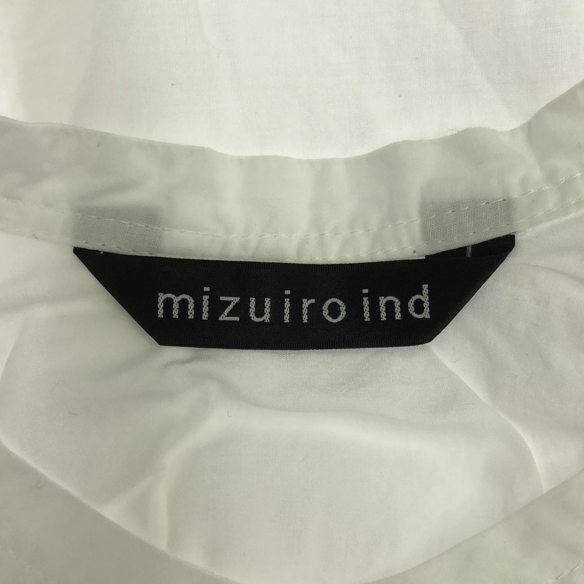 mizuiroind / Mizuiroind | Cotton back gathered stand collar shirt | F | Women's