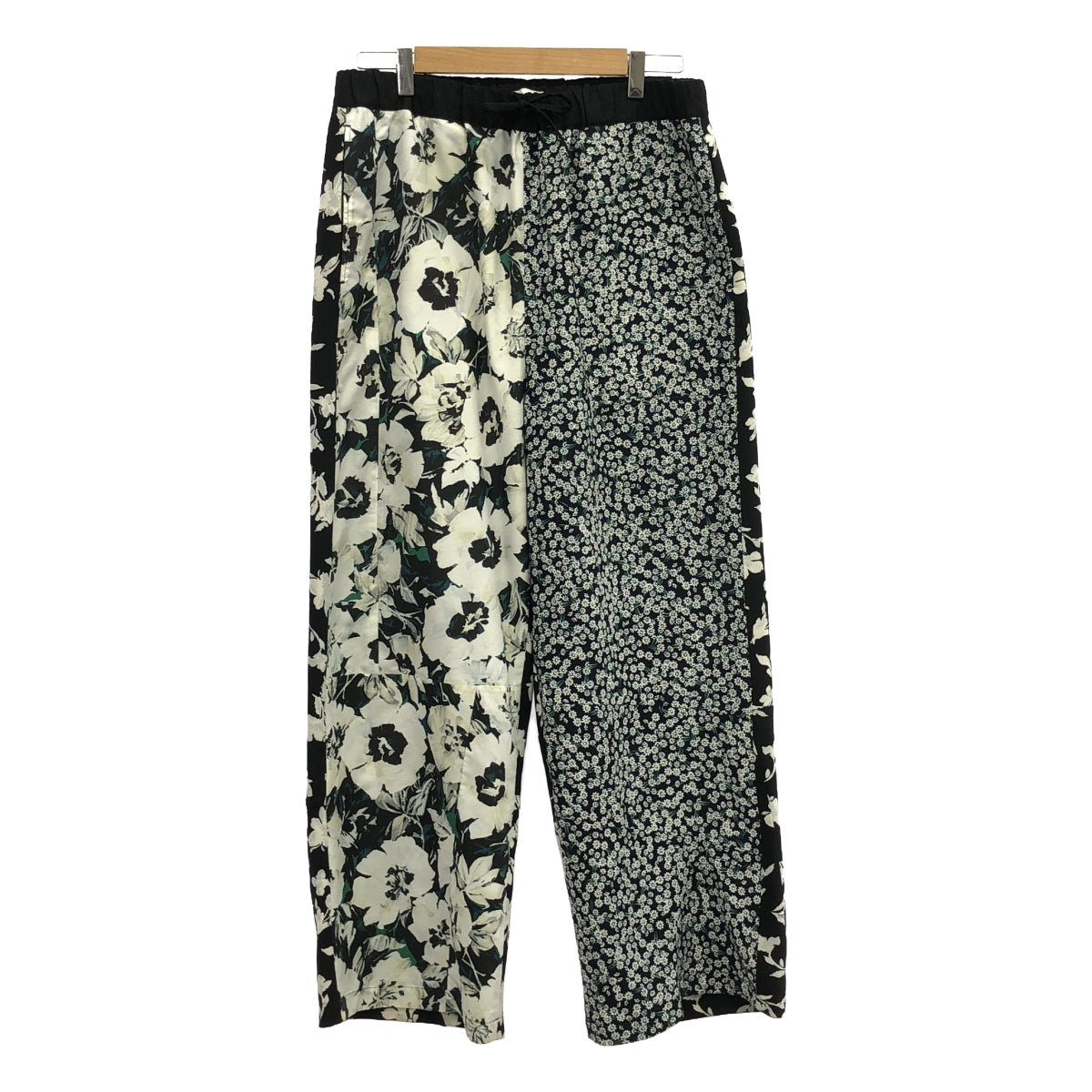 YEAH RIGHT!! | Flower pattern remake patchwork wide easy pants | 02 | Women's