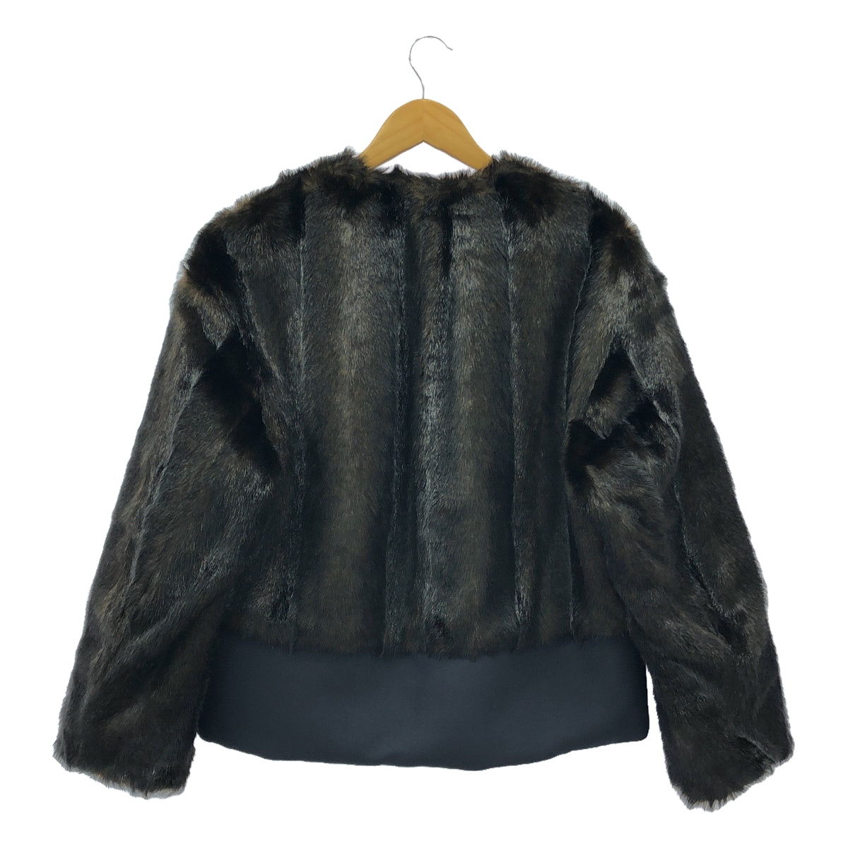 【美品】  CURRENTAGE / カレンテージ | ノーカラーリバーシブルブルゾン | 1(S) | ネイビー | レディース