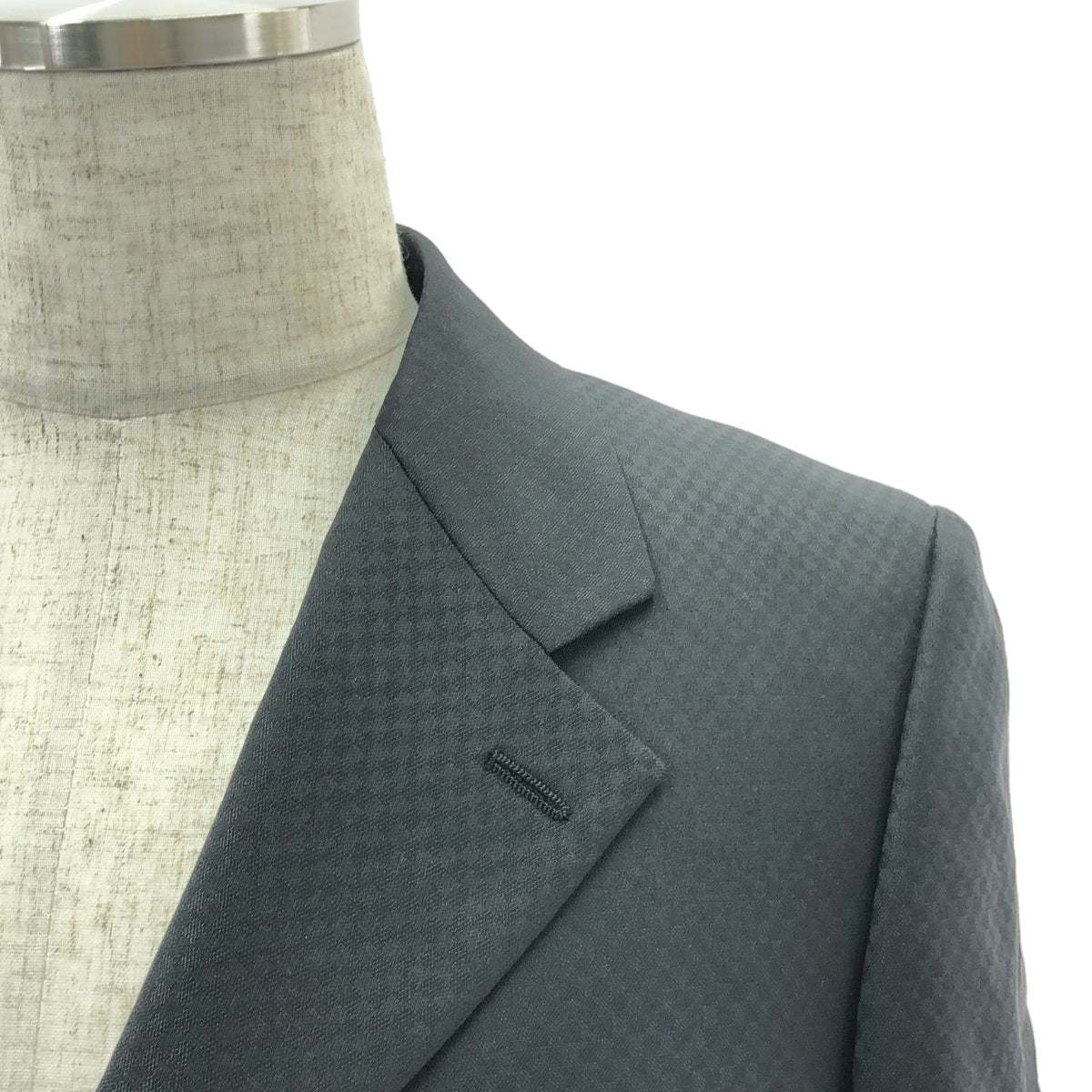 【美品】  COMME des GARCONS HOMME DEUX / コムデギャルソンオムドゥ | 2024AW | 総柄 ジャガード テーラードジャケット | S | ブラック | メンズ