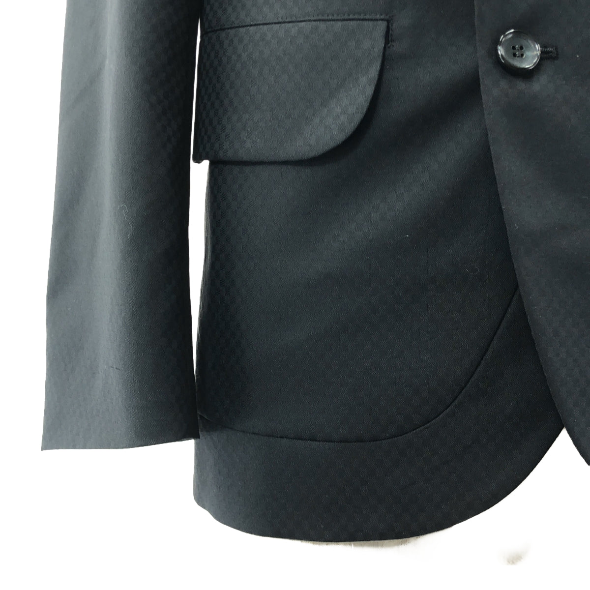 【美品】  COMME des GARCONS HOMME DEUX / コムデギャルソンオムドゥ | 2024AW | 総柄 ジャガード テーラードジャケット | S | ブラック | メンズ