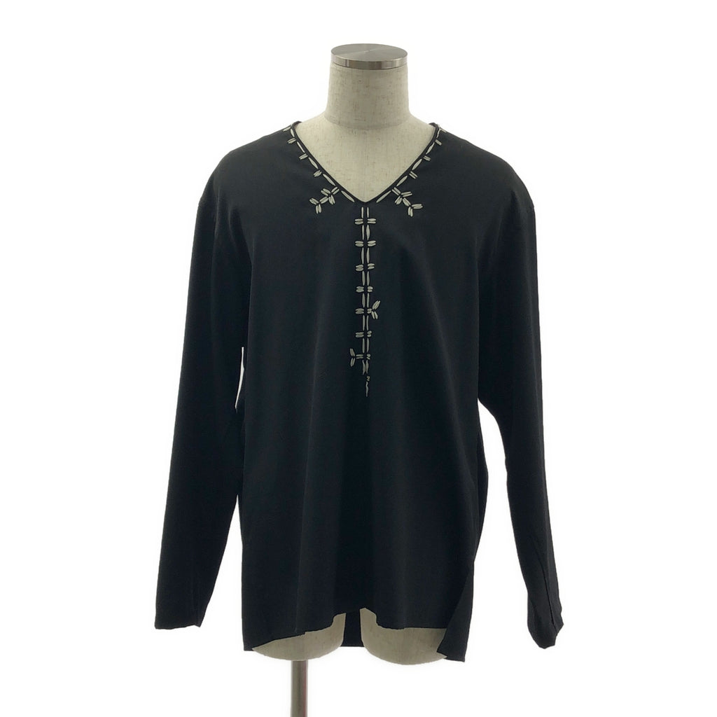 山本耀司男裝 | 2016 秋冬系列 | 復刻 1985-1986 秋冬系列 / 刺繡束腰襯衫 / 開衩套頭衫 | 2 |