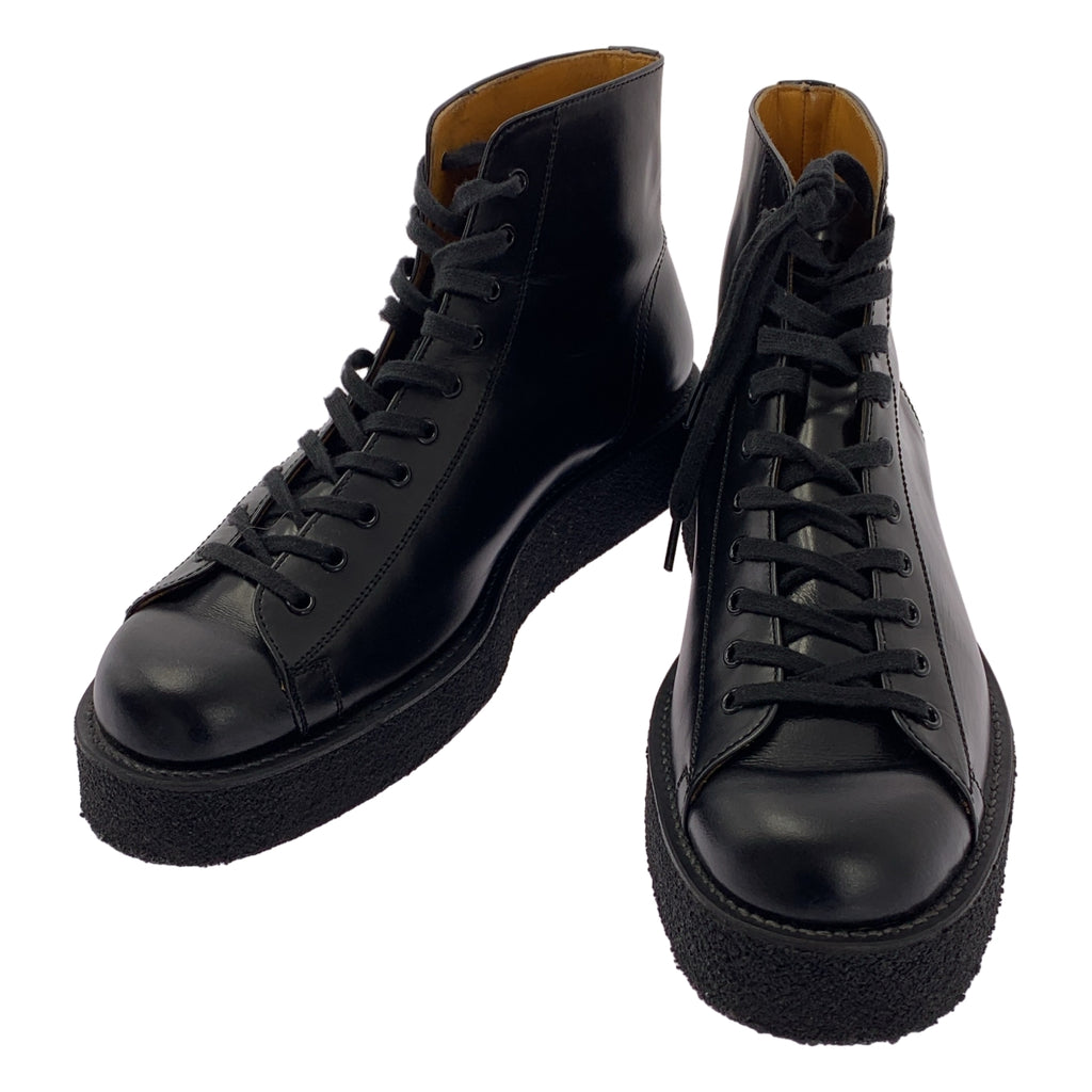 REGULATION Yohji Yamamoto | 2022秋冬 | 玻璃纖維皮革半筒靴 | 皮革繫帶半筒靴