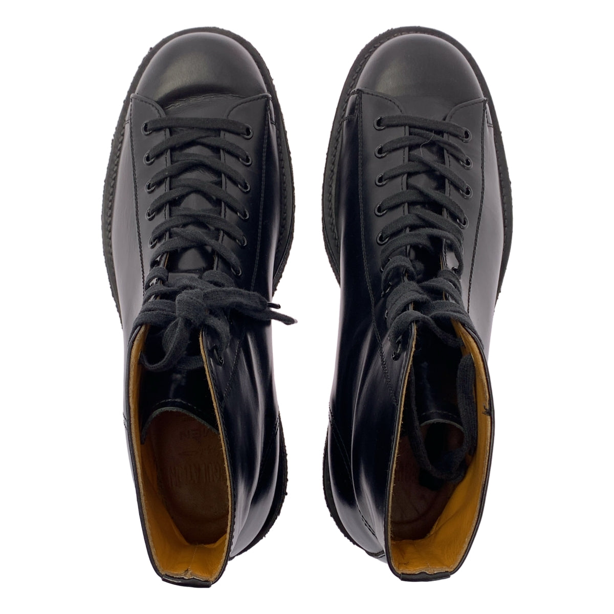 REGULATION Yohji Yamamoto | 2022秋冬 | 玻璃纖維皮革半筒靴 | 皮革繫帶半筒靴