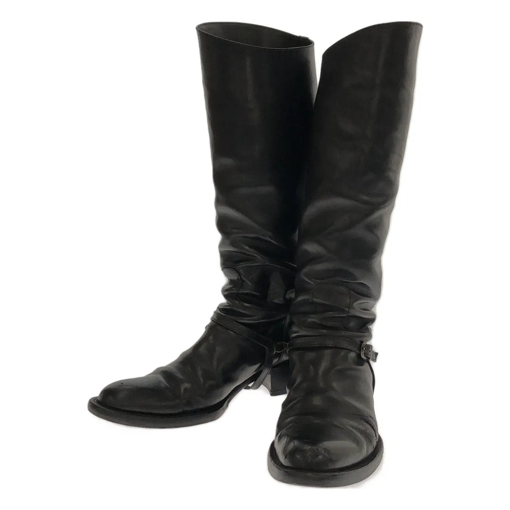 薩爾托 |皮革踝扣腰帶長靴 | 37 |黑色 |女性的