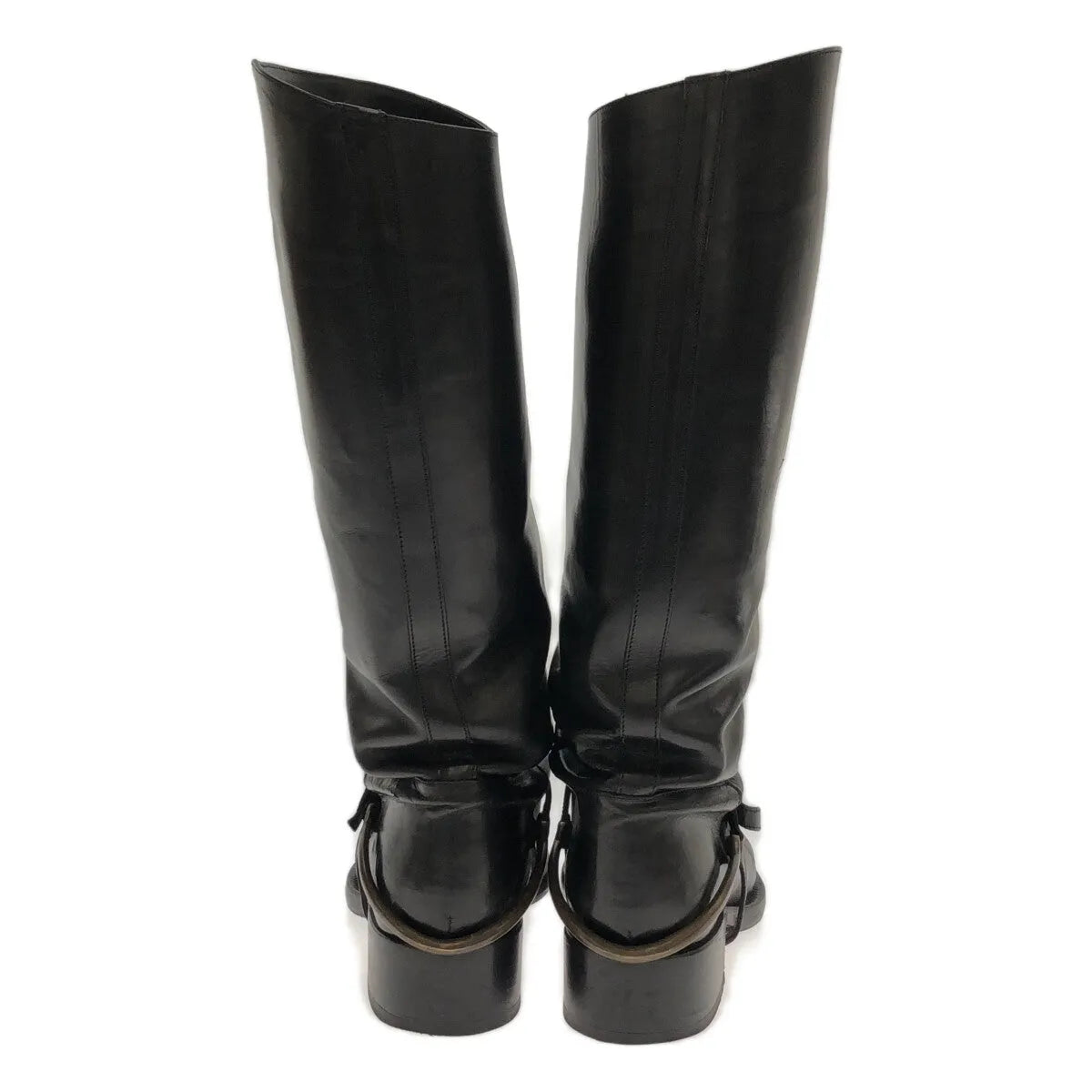 SARTORE / 사르토르 | 가죽 발목 버클 벨트 롱 부츠 | 37 | 블랙 | 여성