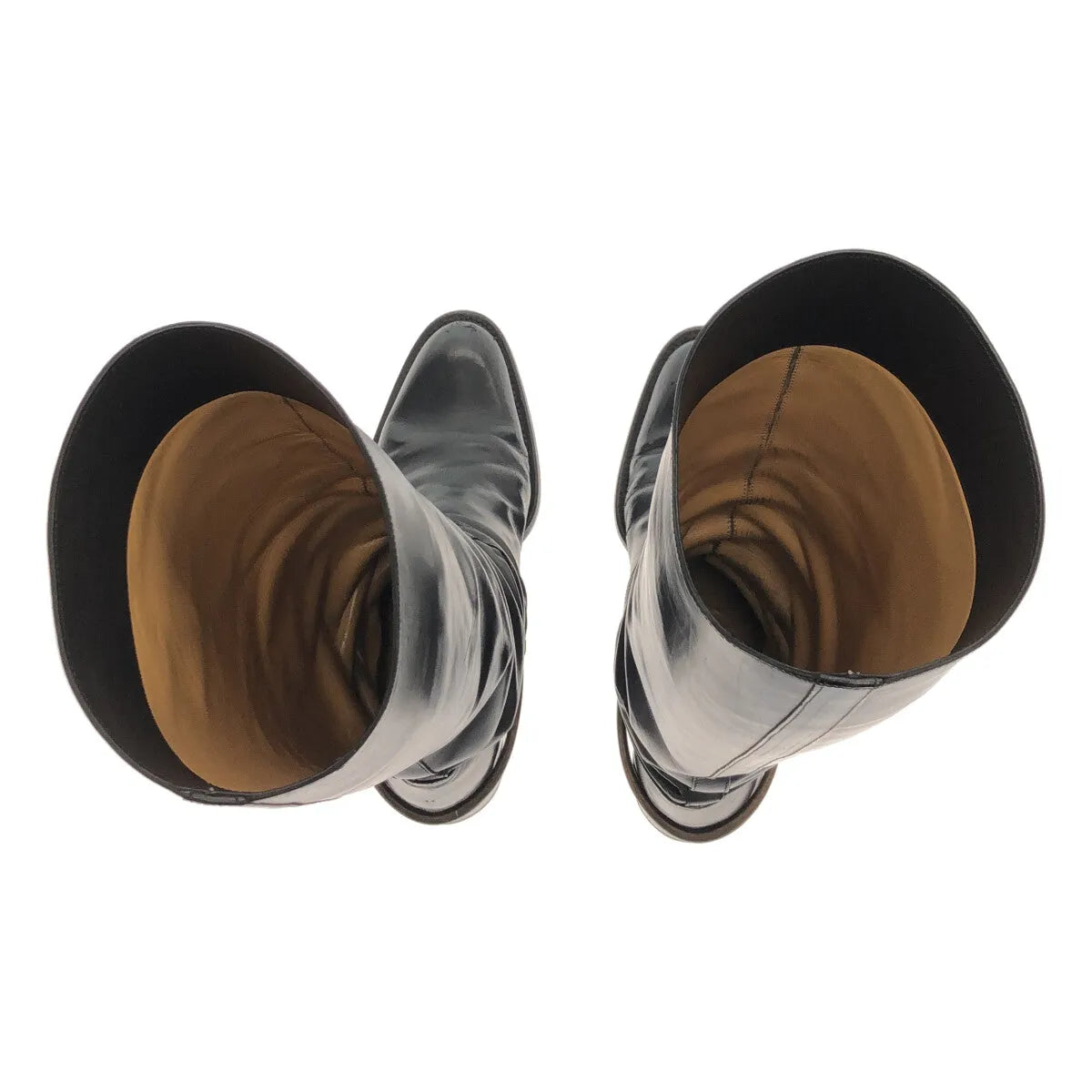 SARTORE / 사르토르 | 가죽 발목 버클 벨트 롱 부츠 | 37 | 블랙 | 여성