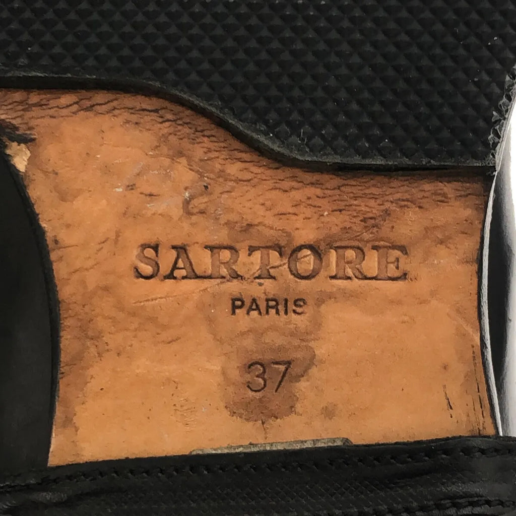 薩爾托 |皮革踝扣腰帶長靴 | 37 |黑色 |女性的