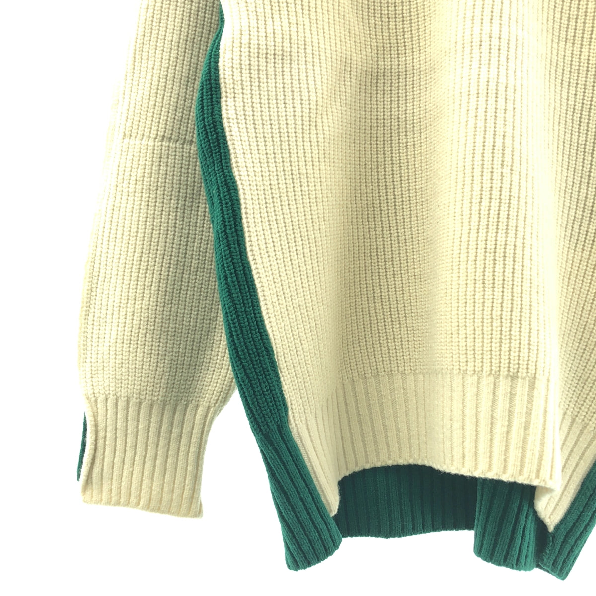 sacai / サカイ | 2019AW | 拼接雙色羅紋圓領針織衫 | 1 | 男款