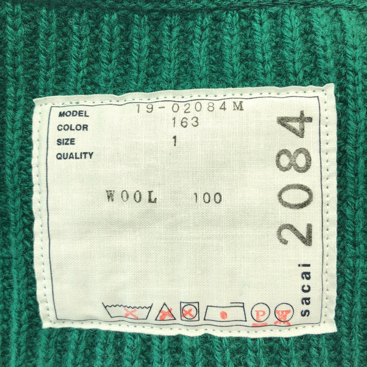 sacai / サカイ | 2019AW | 拼接雙色羅紋圓領針織衫 | 1 | 男款