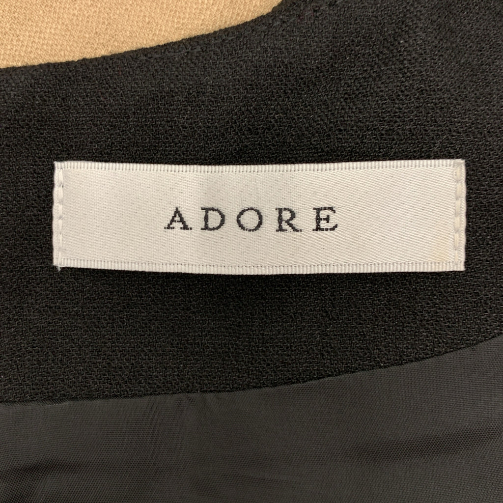 ADORE / 어도어 | 바이 컬러 라인 조젯 세일러 요크 드레스 원피스 / 안감 포함 | 36 |