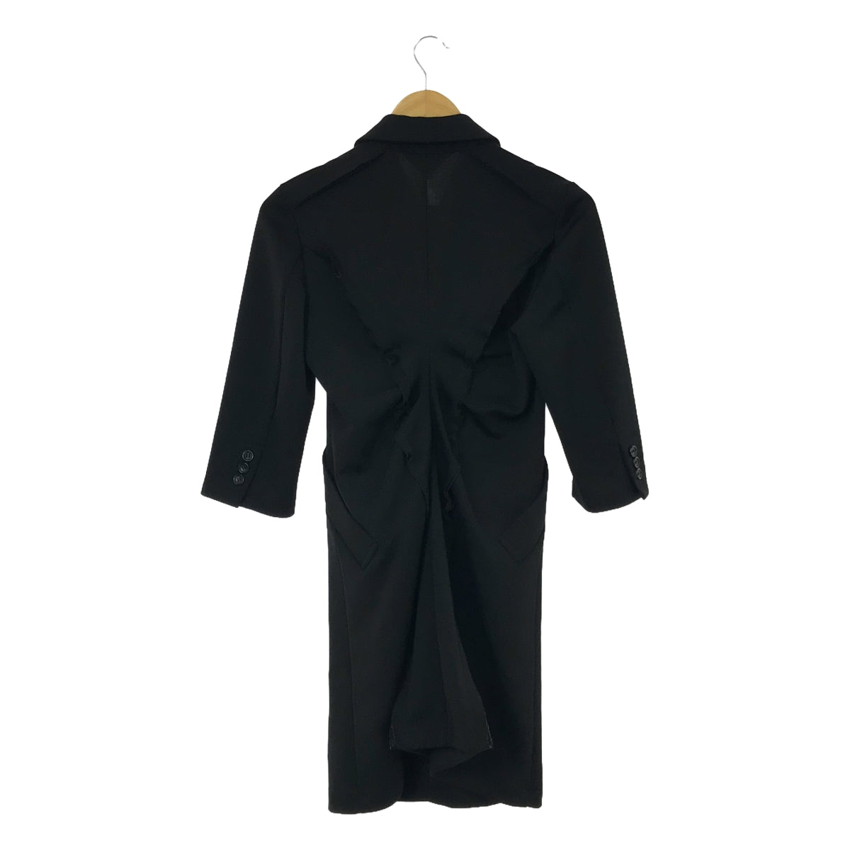 [Good Condition] COMME des GARCONS | 2009SS | Polyester inside-out fly front single coat | S | Black | Women's