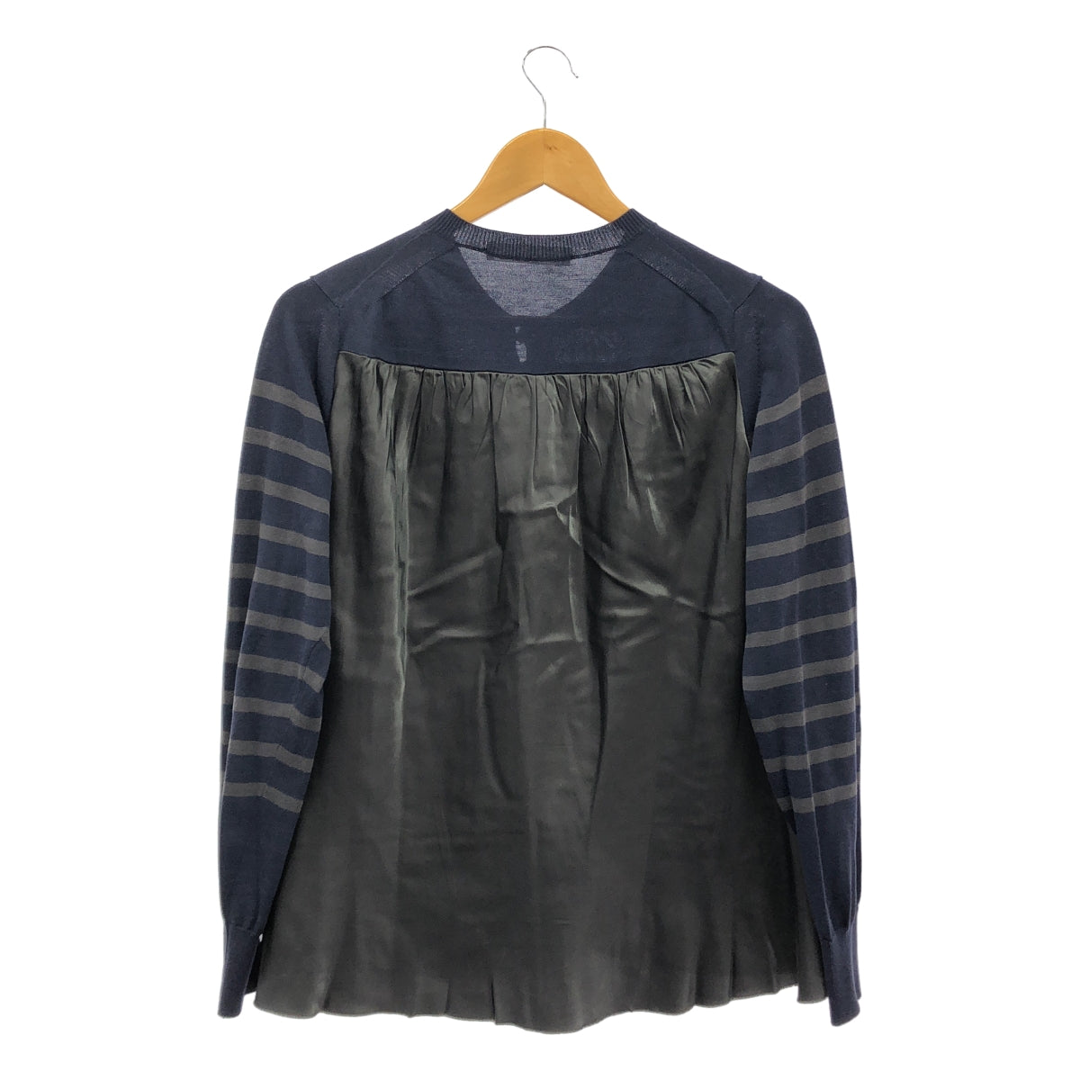 sacai luck / サカイラック | ボーダー クルーネック ニットカーディガン | 2 |