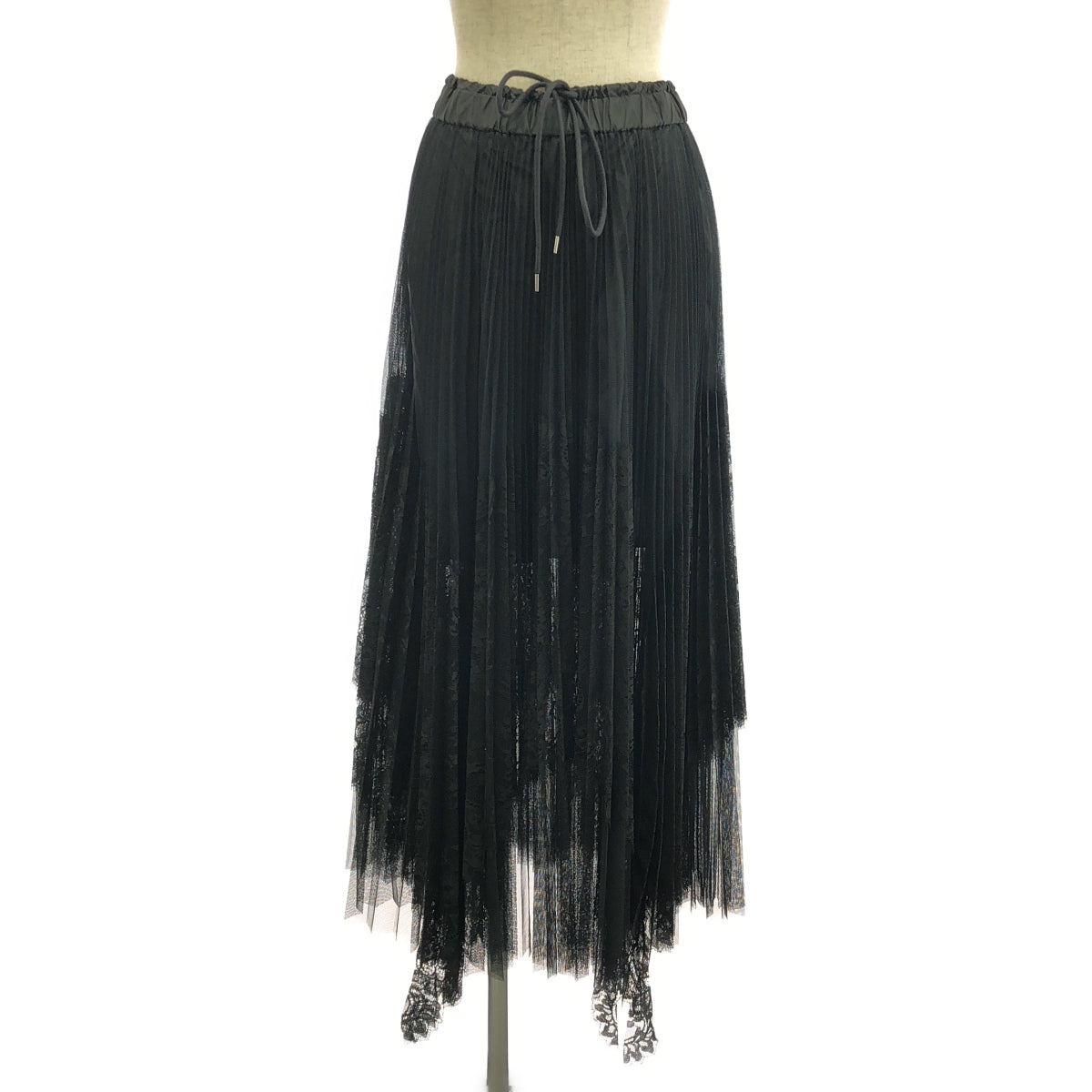 sacai | 蕾絲褶皺長裙 | 1 | 黑色 | 女款