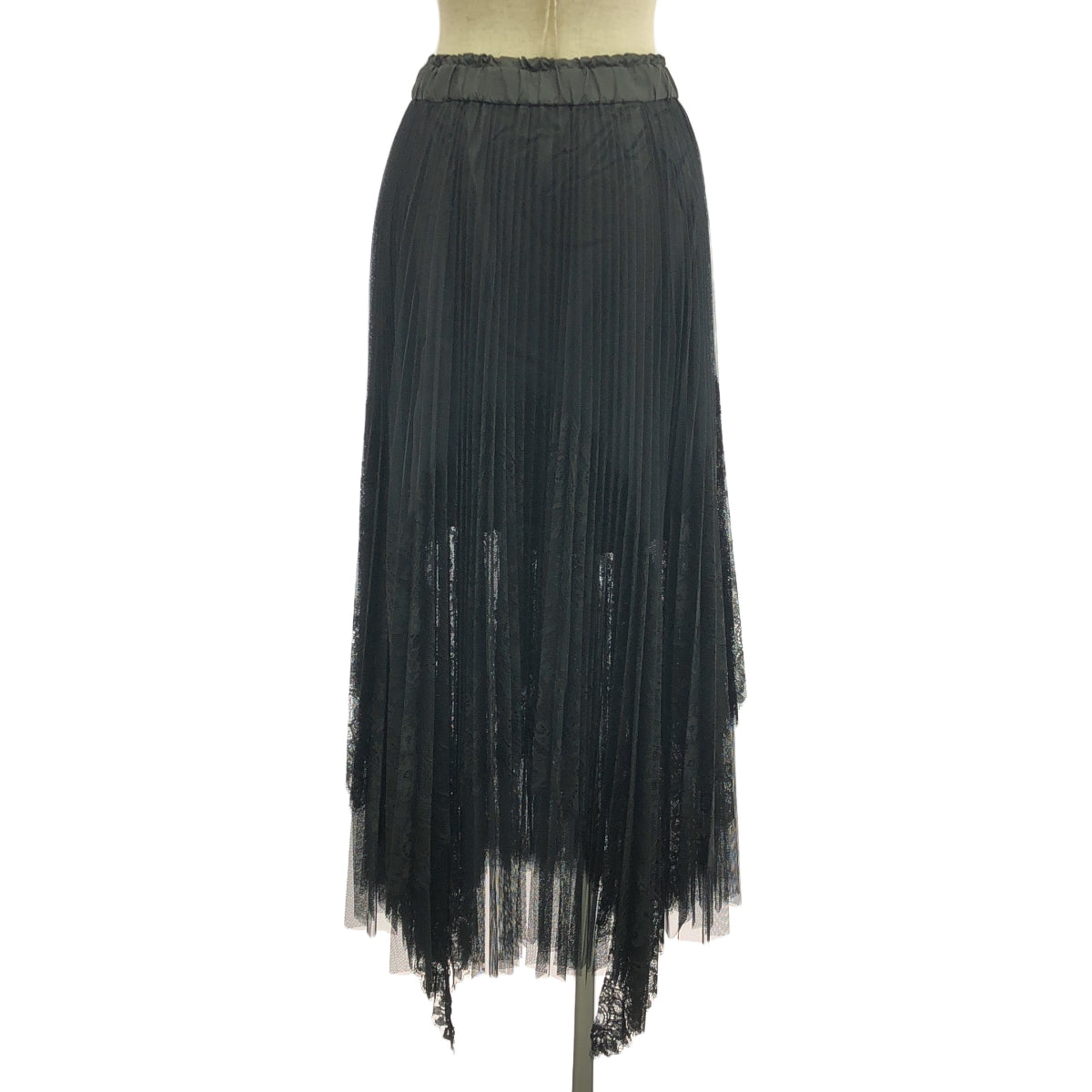 sacai | 蕾絲褶皺長裙 | 1 | 黑色 | 女款