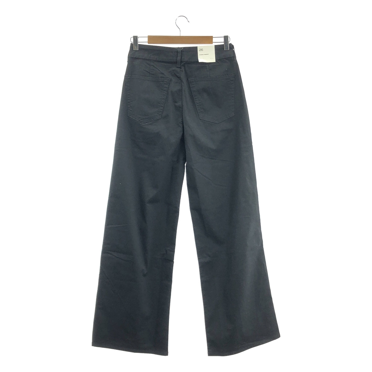 【新品】  MUSE de Deuxieme Classe / ミューズドゥーズィーエムクラス | 2025SS | 【CITIZENS of HUMANITY / シチズンズ・オブ・ヒューマニティ】 PLEATED TROUSER  ストレッチコットン ワイドパンツ | 26 | ブラック | レディース