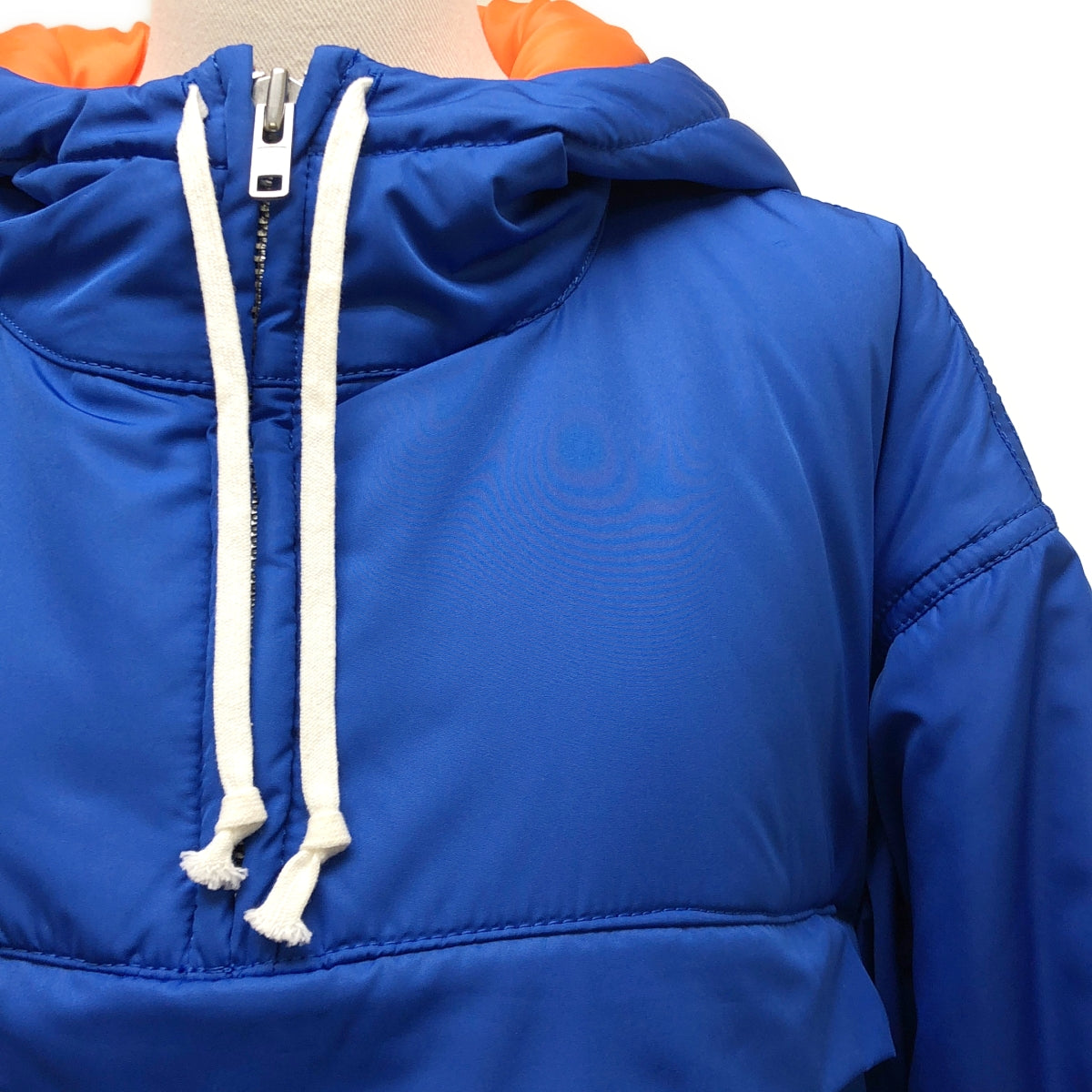 COMME des GARCONS SHIRT BOY / コムデギャルソンシャツボーイ | 中綿 バックロゴ オーバーシルエット ドローストリング アノラック フーディ | M | レディース