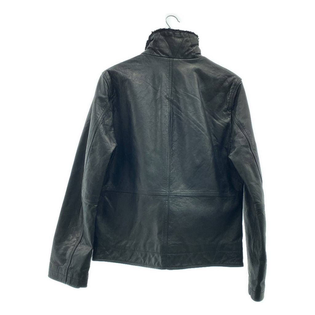 香蕉共和國 | 男士 N-1 皮革甲板夾克，帶抓絨領 | S 碼