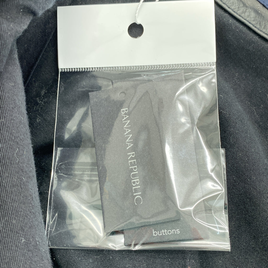 香蕉共和國 | 男士 N-1 皮革甲板夾克，帶抓絨領 | S 碼