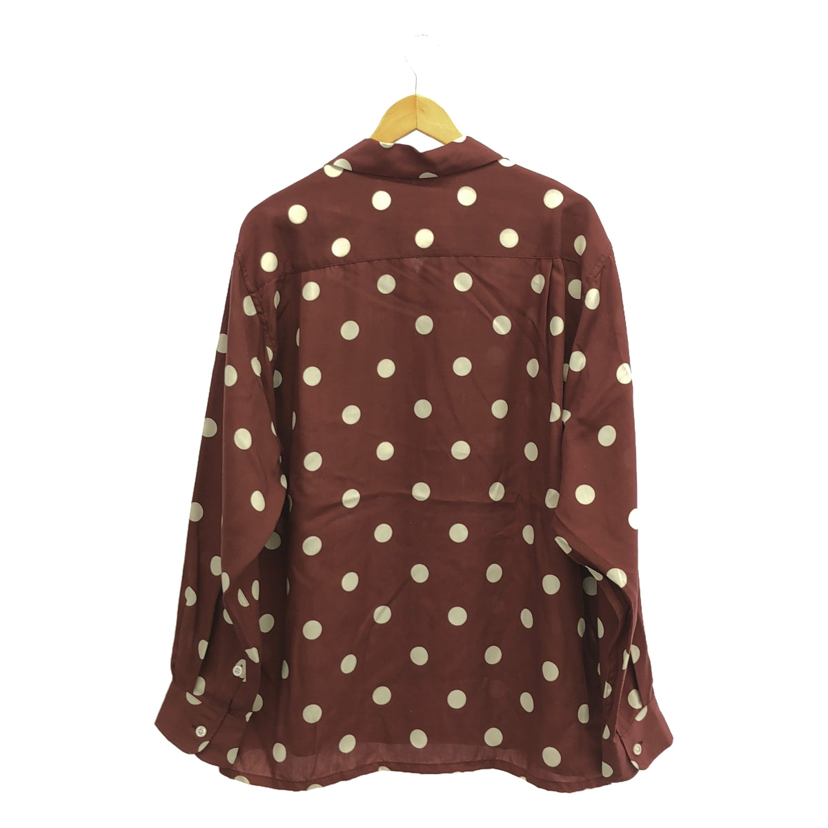 [New] WACKO MARIA | 2023SS | DOTS OPEN COLLAR SHIRT | L | BORDEAUX | Men's