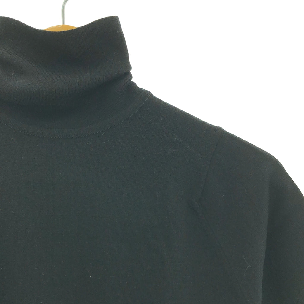 【美品】  JOHN SMEDLEY / ジョンスメドレー | ウール ハイゲージ タートルネック 半袖ニット | S | ブラック | レディース