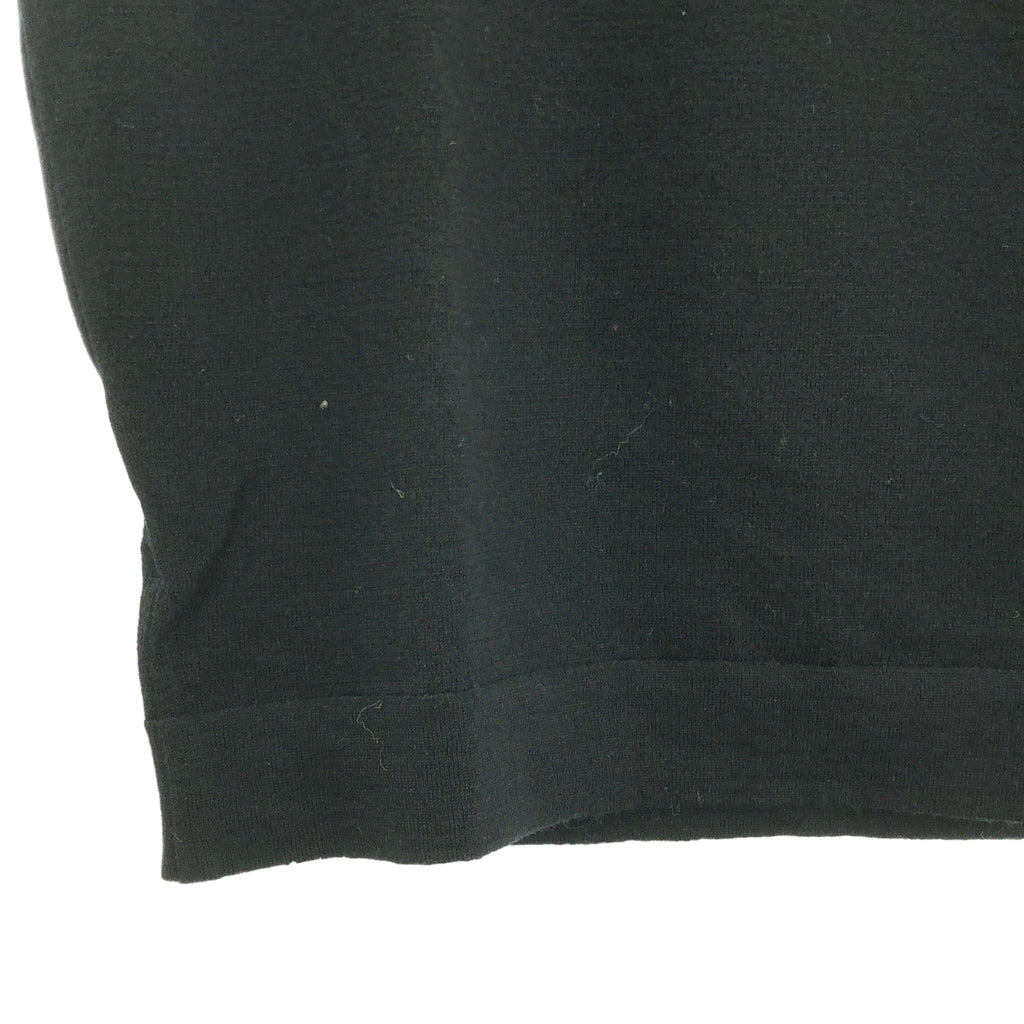 【美品】  JOHN SMEDLEY / ジョンスメドレー | ウール ハイゲージ タートルネック 半袖ニット | S | ブラック | レディース