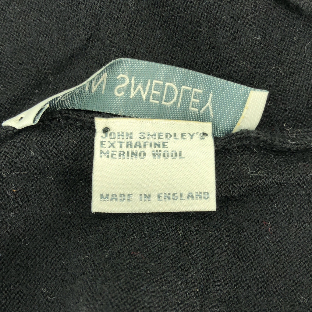 【美品】  JOHN SMEDLEY / ジョンスメドレー | ウール ハイゲージ タートルネック 半袖ニット | S | ブラック | レディース