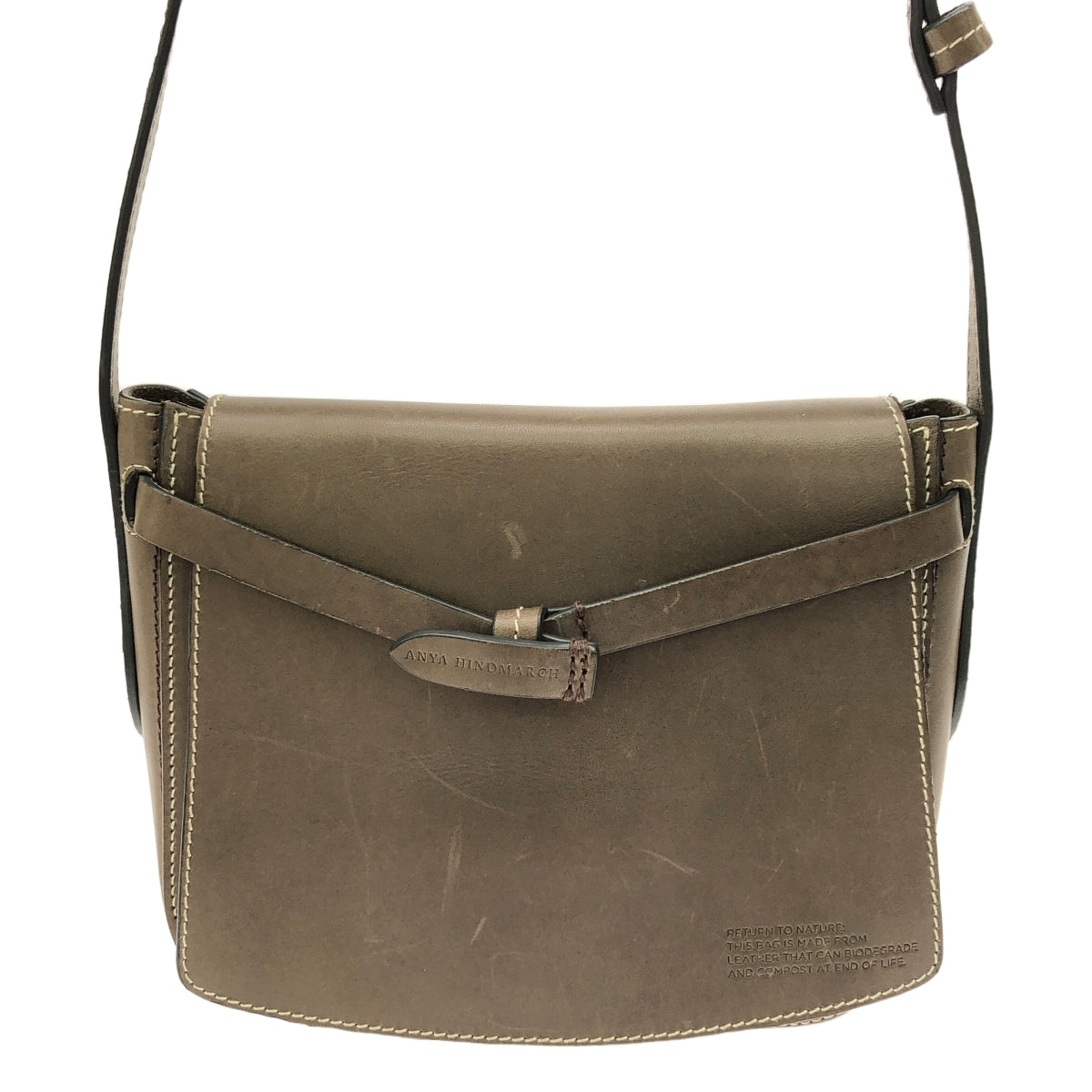 ANYA HINDMARCH | RETURN TO NATURE 皮革斜背包 | 棕色 | 女款