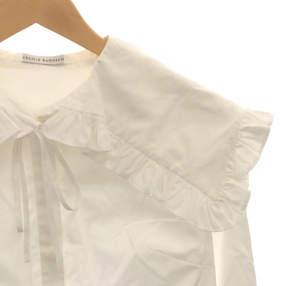 Cecilie Bahnsen | Ruffled Sailor Collar Blouse | UK8 | White | Women's